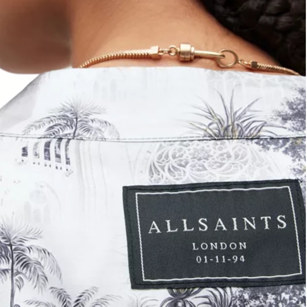 AllSaints Casi Gene Printed Kimono - Sz. UK 16/US 12 - Picture 5 of 16